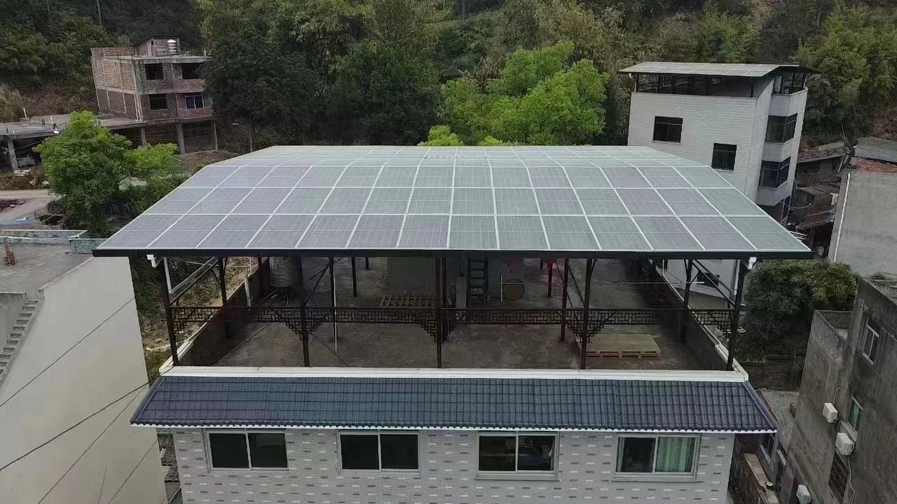 荆门15kw+10kwh自建别墅家庭光伏储能系统